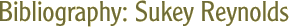 Bibliography: Sukey Reynolds